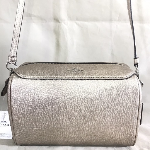COACH コーチ 斜めがけショルダーバッグ F80098 メタリック クロス 