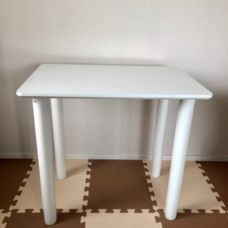 テーブル　高さ調節可能　55-87センチ　白