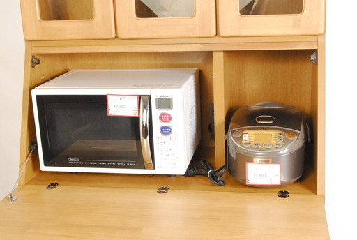 2796 木製 食器棚 レンジボード 収納棚 キッチンボード 高さ180cm 幅