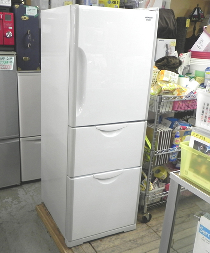 冷蔵庫 265L 2013年製 日立 3ドア 幅54 R-27DS 200Lクラス ホワイト