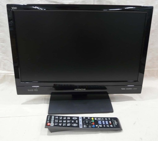 20C0104 4 HITACHI 日立 液晶テレビ L19-N1 19V型 2013年製 中古品 動作確認済み