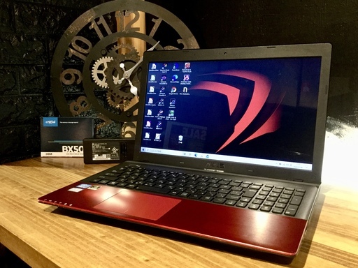 売約済み。ご覧頂きありがとうございました。【NVIDIA搭載！一宮でWindows10搭載機！ASUS ゲーミングPC corei5 第３世代】一宮市のパソコン屋 Mr.Carnival（ミスカニ）です！パソコン修理・中古パソコンの販売、iPhone\u0026iPad修理店【クレカ\u0026PayPay\u0026メルペイ使えます！】店頭在庫PCのご紹介です！受け渡しは店舗にて(^^)/【15.6インチ ノートパソコン ゲーミングノートPC 3rd i5/RAM8GB/新品SSD240GB】