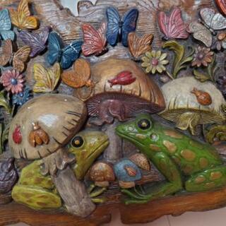 アンティーク　昭和　レトロ　骨董品　石膏アートボード　石膏ボード　