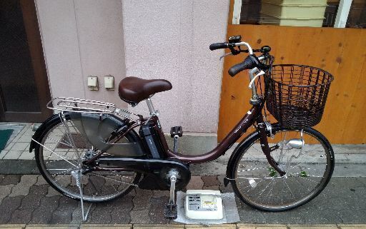 YAAMAHA PAS Natura 24吋電動アシスト自転車 アルミ/8.1Ahバッテリー+充電器/ブラウン