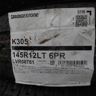 新品！発送OK★145 R12★ブリジストン ４本　K-9
