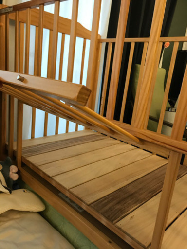木製ベビーベッド 95×68×88 おりたたみ ヤトミ ハピネスベッド