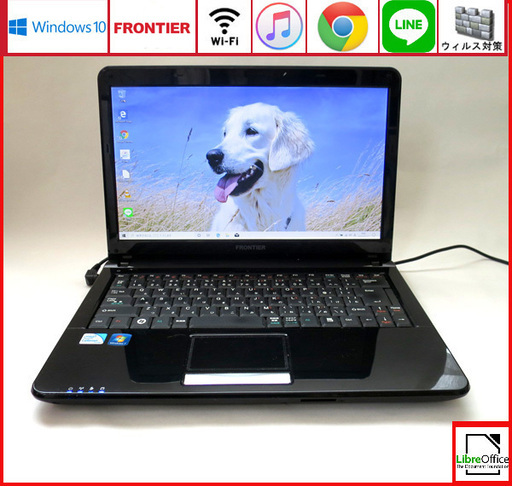 FRONTIER メモリ4GB HDD160GB ノートパソコン/wifi/コンパクト