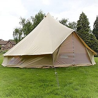 Bell Tent ベルテント特大 ハイクオリティ 100%コットン仕様 防水 ティーピーテント グランピング ガーランド付き