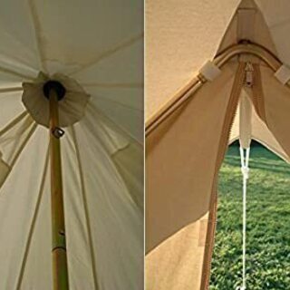 Bell Tent ベルテント特大 ハイクオリティ 100%コットン仕様 防水 ティーピーテント グランピング ガーランド付き