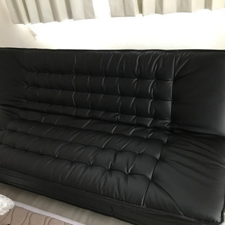 ニトリ　ソファベッド　Nシールド　ロック　ブラック 幅195cm] 合皮ソファベッド(Nシールド ロック) ソファベッド ソファー