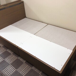 ニトリ】セミダブルベッド フレーム 収納・引き出し付