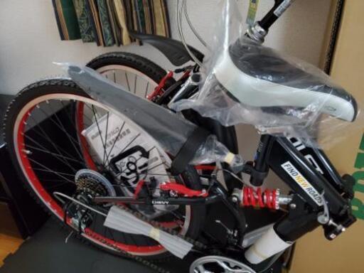 シボレー　ダブルサス　折りたたみ自転車　２６インチ　未使用 ミムゴ マウンテンバイク 折りたたみ MTB 26インチ 18段 変速