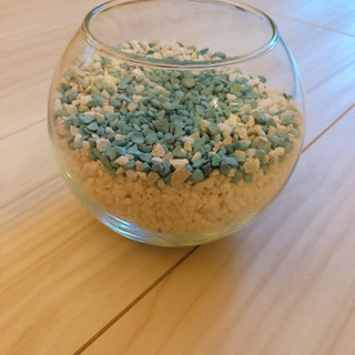 ガラス　鉢　カラー砂セット