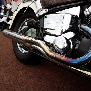 NO.3315 ドラッグスター400クラシック 2in1マフラー アップ