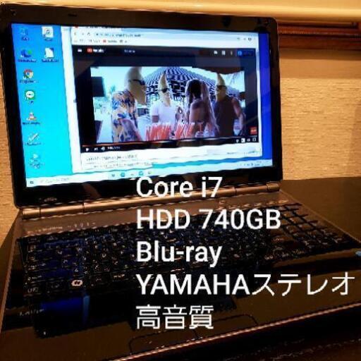 ノートパソコン NEC  Core i7 HDD 750GB Blu-ray USB3.0