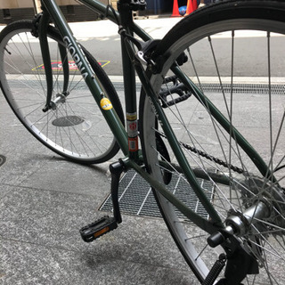自転車 700c クロスバイク モスグリーン