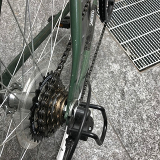 自転車 700c クロスバイク モスグリーン