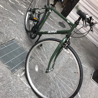 自転車 700c クロスバイク モスグリーン