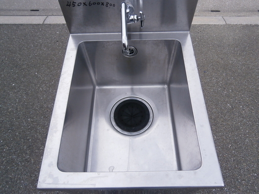 ★中古品 タニコー 1層式シンク 横600×奥600×高800mm 蛇口二個ついてます★ ☆中古品 タニコー 1層式シンク 横450×奥600×高800mm 蛇口付き☆