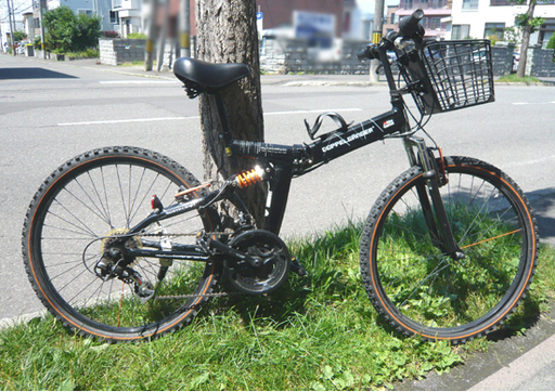 札幌 26インチ 折り畳み 自転車 ドッペルギャンガー MTB ブラッグガーズ702 18段変速 Wサス マウンテンバイク