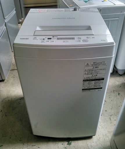 ◆安心の一年保証！洗濯機　4.5㎏　TOSHIBA/東芝　2019年製　AW-45M7　No.1320062803　ガーランド草加