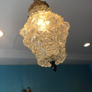 ヴィンテージランプ VINTAGE ANTIQUE OPALESCENT GLASS ヴィンテージ アンティーク
