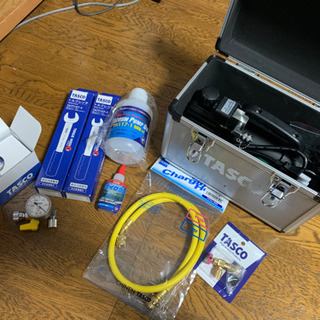 エアコン取付工具セット　タスコ真空ポンプセット