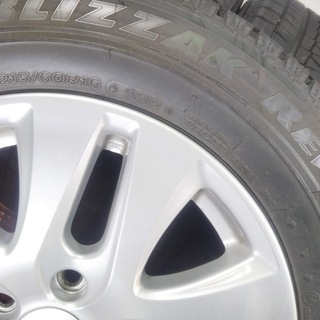 冬 ホンダ純正 16インチ【モデューロ】ヴェゼル オデッセイ レジェンド ベゼル 215/60R16 ブリヂストン【富山/手渡しもOK】☆美品☆16インチ 中古/4本