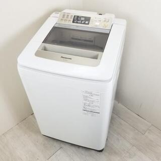 中古 8.0kg 送風乾燥機能付 全自動洗濯機 パナソニック NA-FA80H1-N シャンパン 世帯用 2014年製造 6ヶ月保証付き