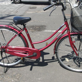 自転車 26インチ 赤  シティサイクル ママチャリ 手稲リサイクル