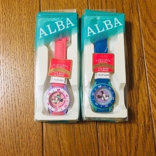 【新品】ミッキ&ミニーの腕時計　ALBA  5気圧防水