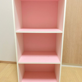 カラーボックス 3段 ピンク 本棚 棚 りゅいたﾝ 大阪の家具の中古あげます 譲ります ジモティーで不用品の処分