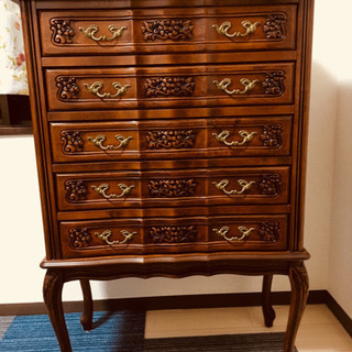 イタリア家具 5段チェスト 定価12万円以上