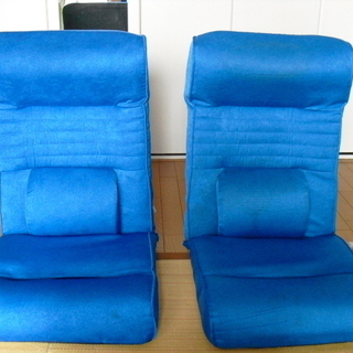 腰に優しいリクライニング式の座椅子 高反発ウレタン入り 2個 色...