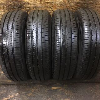 DUNLOP ENASAVE EC204 185/70R14 14インチ 夏タイヤ 4本 2019年製 バリ溝