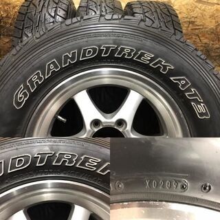 【DUNLOP GRANDTREK AT3 LT245/75R16】夏タイヤ 4本【社外ホイール 16インチ 7J6HPCD139.7+25】(VTP119) クレジットカード QR決済可能