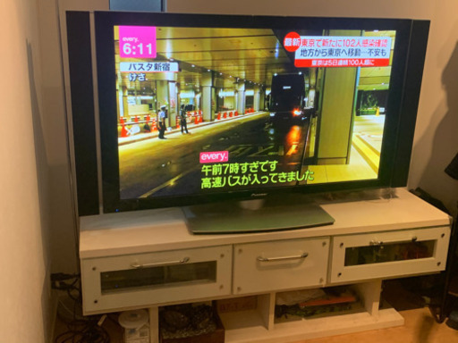 Pioneerプラズマテレビとテレビ台セット