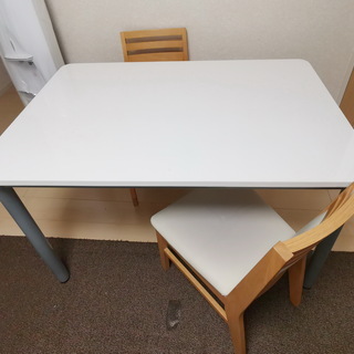 ダイニングテーブル　テーブル　家具の大丸　チェア　2脚付き　重量...