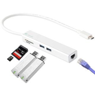  USB→有線LAN・microSD  接続　マルチハブ