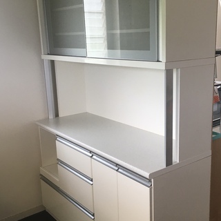 【取引完了】食器棚　キッチンボード　ホワイト　幅１４０cm