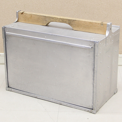 おかもち アルミ製 出前 配達 縦約32×幅約48×奥行約24 オカモチ 中古品(J677wY)④