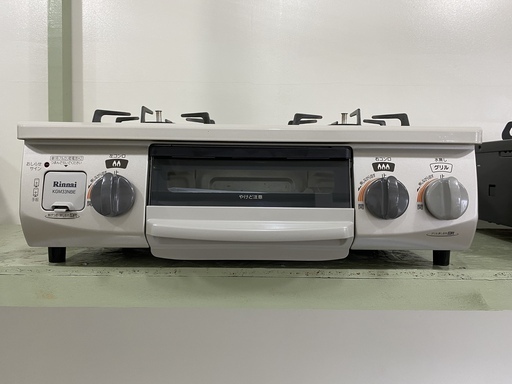 ガステーブル リンナイ Rinnai RT33NJH ベージュ 2017年製 LP／プロパンガス用 中古品