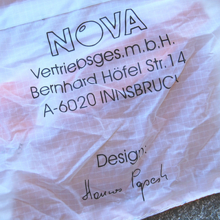 ジャンク NOVA パラグライダー MAMBOO XS ホワイト×ブルー バッグ付き ☆ PayPay(ペイペイ)決済可能 ☆ 札幌市 清田区 平岡