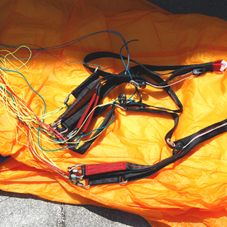 ジャンク NOVA パラグライダー MAMBOO XS ホワイト×ブルー バッグ付き ☆ PayPay(ペイペイ)決済可能 ☆ 札幌市 清田区 平岡