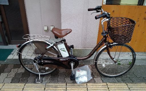 Panasonic ViVi DX 24吋電動アシスト自転車 8.9Ahバッテリー＋充電器＋スペアキー3本/ブラウン