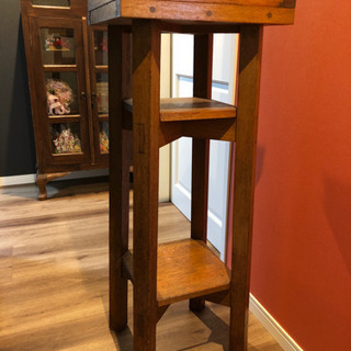 受渡し完了】antique FLEX 英国木製インテリア 回転台