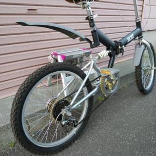 札幌市内配達無料。中古折りたたみ自転車艶無しブラック。