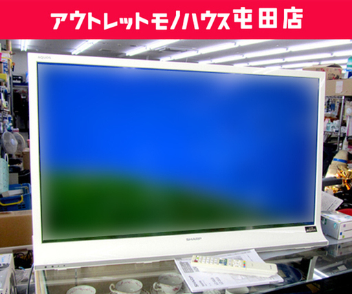 人気デザイナー SHARP 40インチ 液晶TV 2014年製 白 LC-40J9 シャープ
