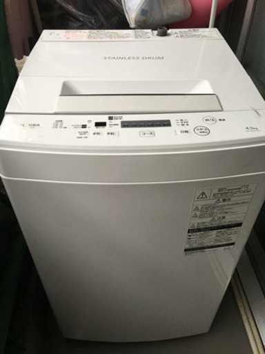 送料設置無料美品2018年製東芝 4.5kg 全自動洗濯機