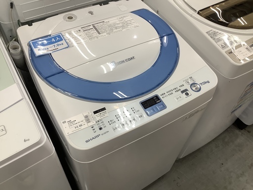 全自動洗濯機　SHARP 7.0kg ES-GE70N-A 2014年製
